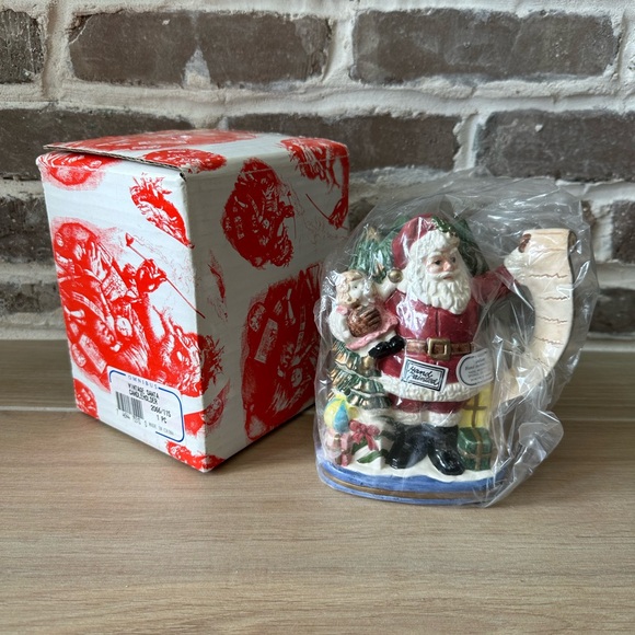 Fitz & Floyd 1993 Vintage Omnibus Christmas Santa Clause Candle Holder- In Box - Picture 5 of 10